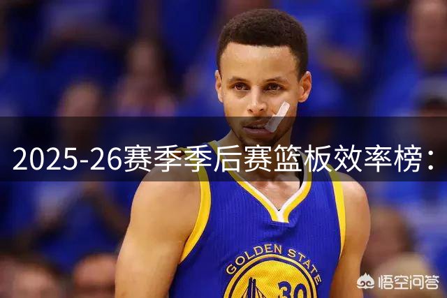 2025-26赛季季后赛篮板效率榜：克塔领跑，哈滕艾顿紧随其后